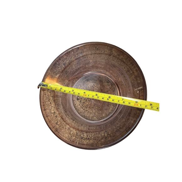 Purple Art Glass Bowl Hand Blown 8.5" Vintage Amethyst Swirl Centerpiece Serving - Picture 6 of 7